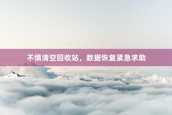 不慎清空回收站，数据恢复紧急求助